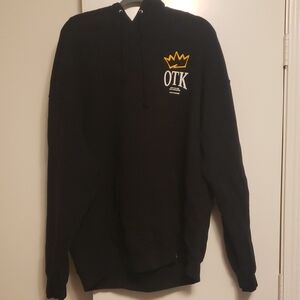OTK Black Hoodie with Yellow Crown Logo